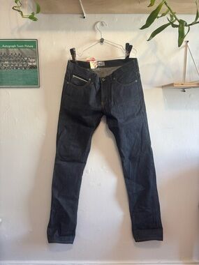 Naked & Famous Denim Slim Straight Dark Indigo Jeans